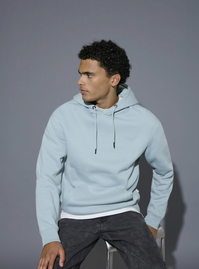 HOODIE  SWEATSHIRT - BABY BLUE