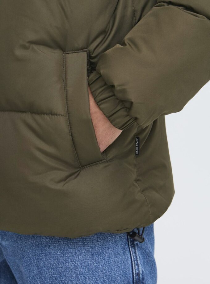 PUFFER - KHAKI WITH BLACK