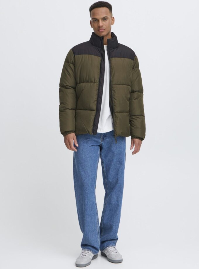 PUFFER - KHAKI WITH BLACK