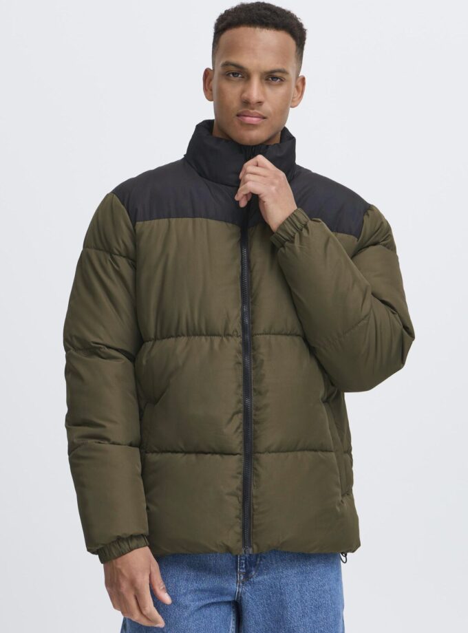 PUFFER - KHAKI  WITH BLACK
