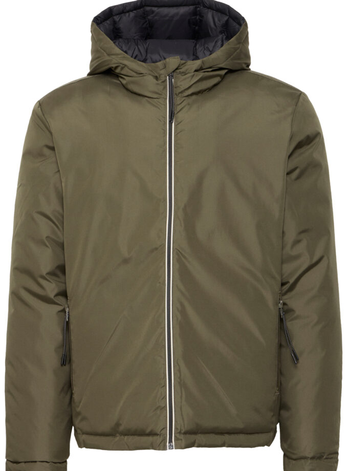 PUFFER - BLACK WITH KHAKI
