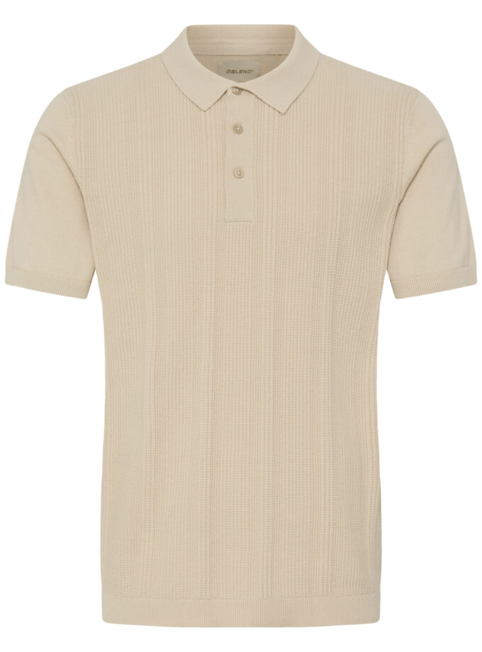 KNIT POLO SHORT - ECRU