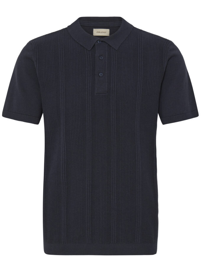 KNIT POLO SHORT  - BLACK