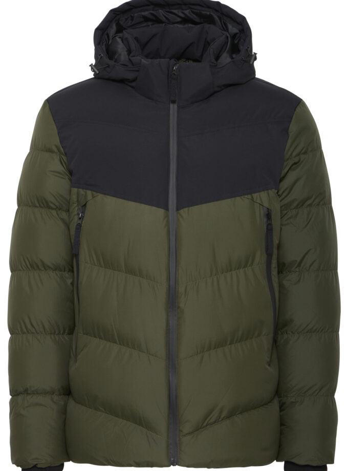PUFFER  - KHAKI WITH BLACK