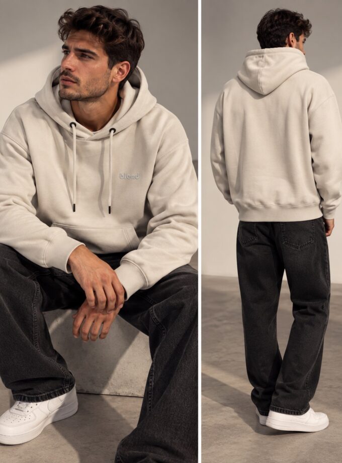 HOODIE SWEATSHIRT - ECRU