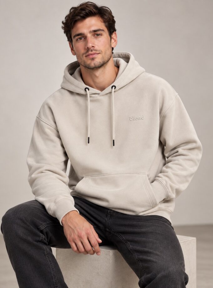 HOODIE SWEATSHIRT - ECRU