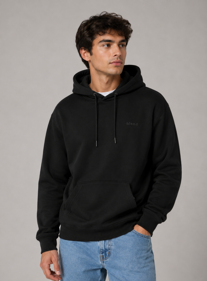 HOODIE SWEATSHIRT - BLACK