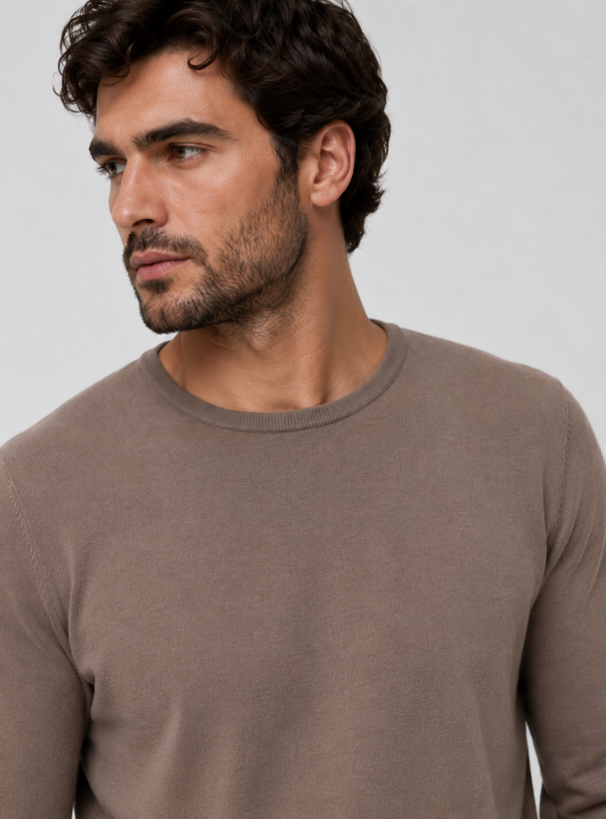 KNITWEAR SWEATER - TAUPE