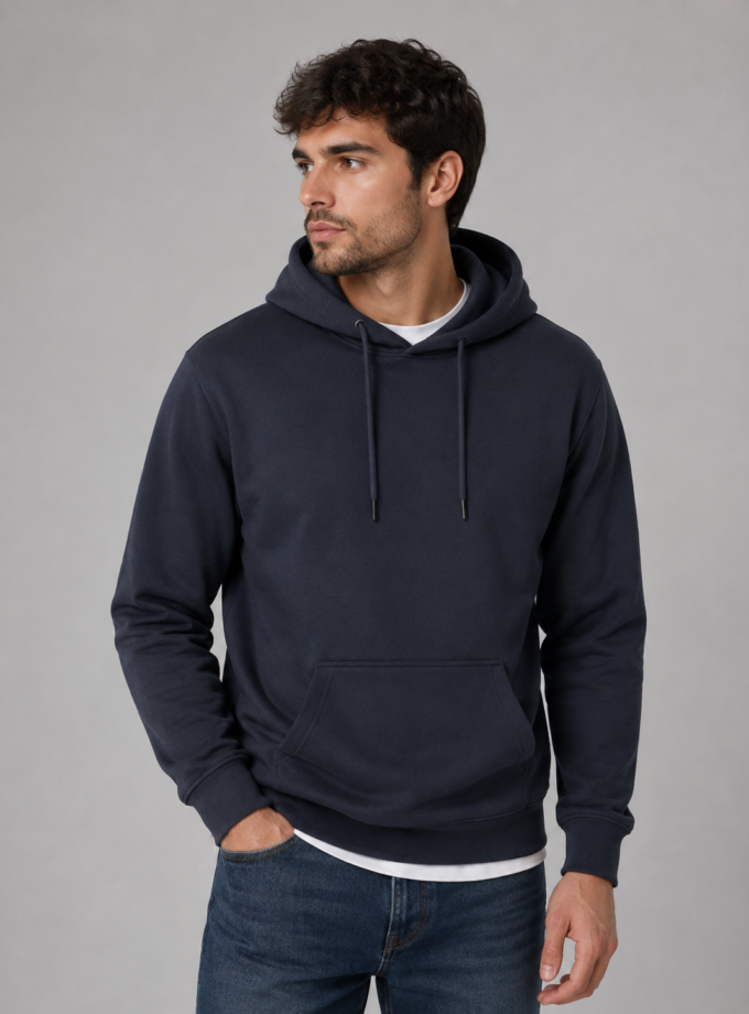 HOODIE  SWEATSHIRT  - DARK BLUE