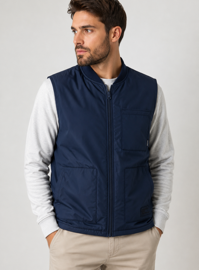 PUFFER VEST - DARK BLUE