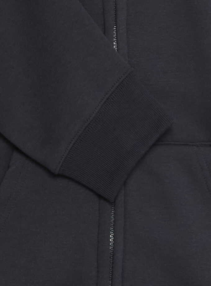 ZIP- UP HOODIE - OFF BLACK