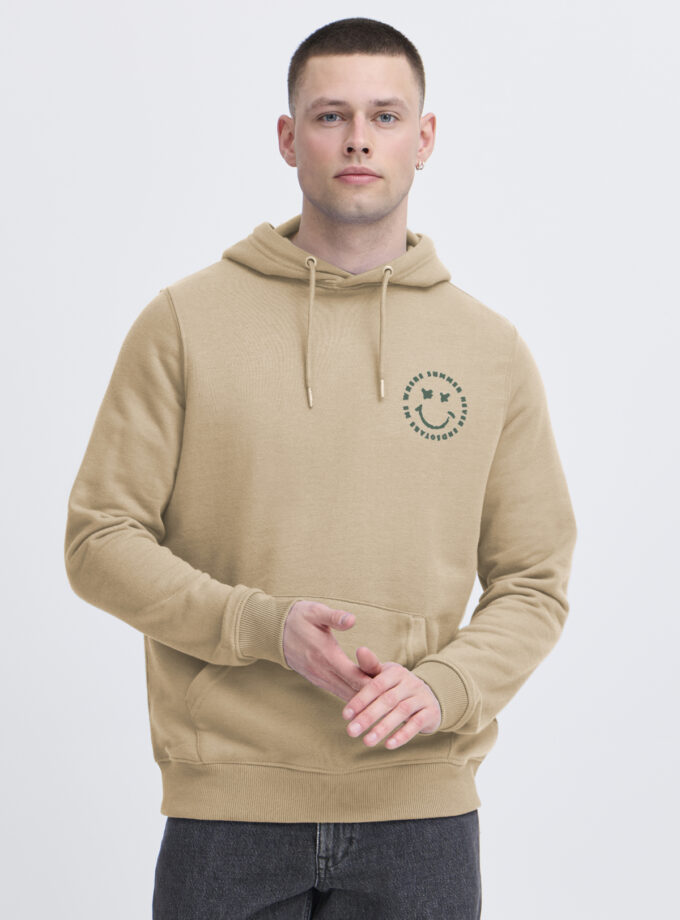 HOODIE SWEATSHIRT  - CAMEL