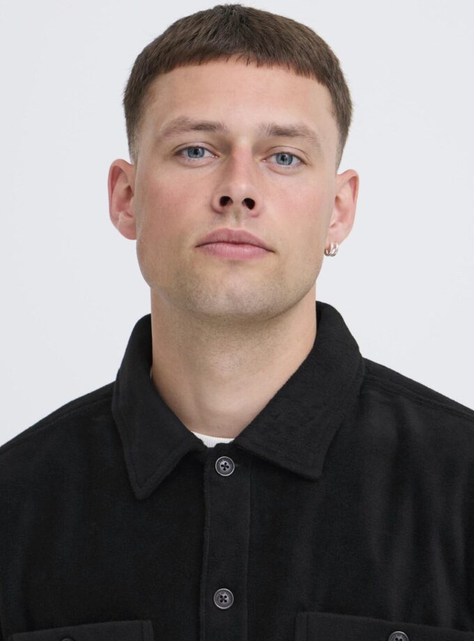 FLEECE SHIRT - BLACK