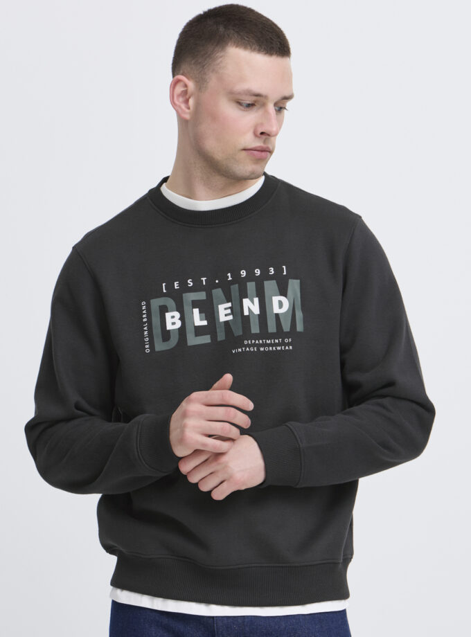 CREWNECK SWEATSHIRT  - OFF BLACK