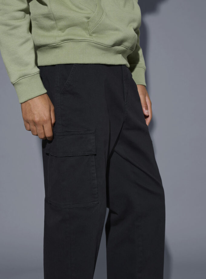 CARGO PANTS RELAXED FIT - OFF BLACK
