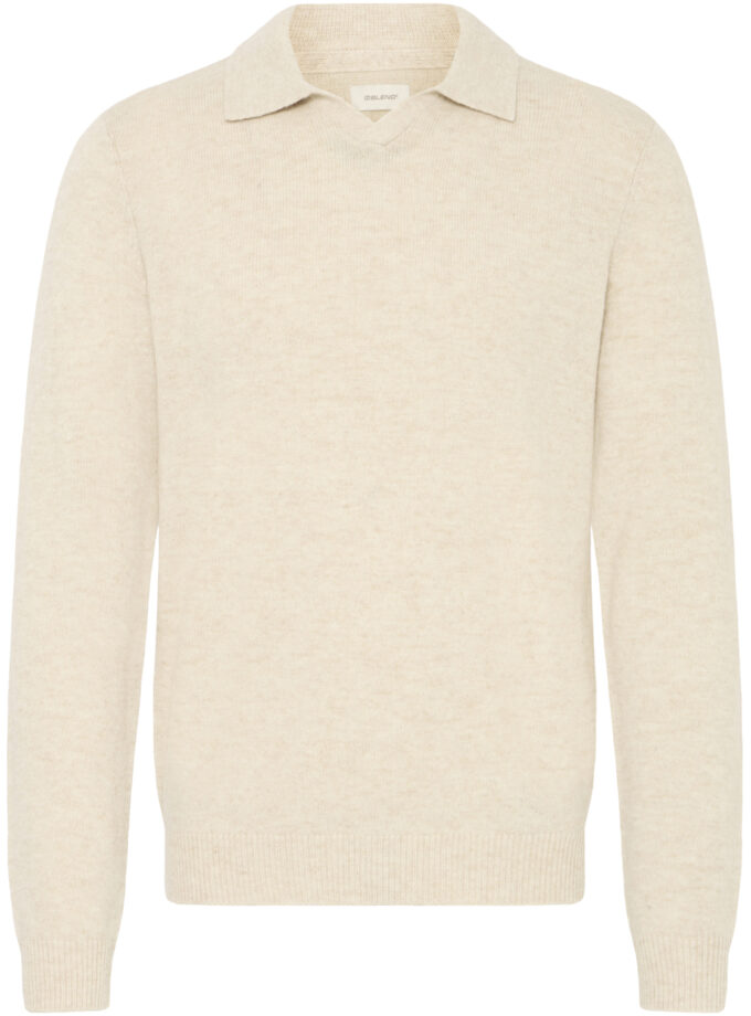 KNIT SWEATER POLO - ECRU