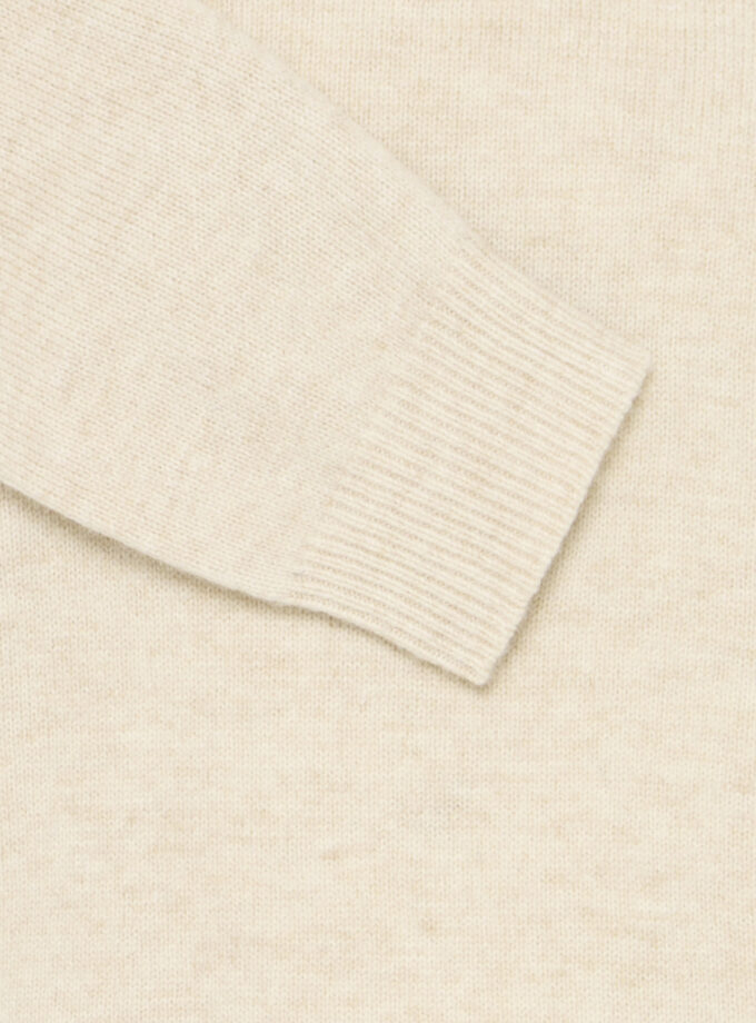 KNIT SWEATER POLO - ECRU