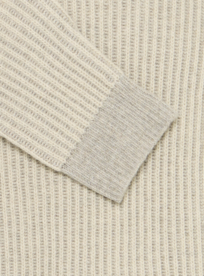KNIT SWEATER - ECRU MELANGE