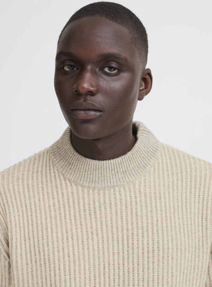 KNIT SWEATER - ECRU MELANGE