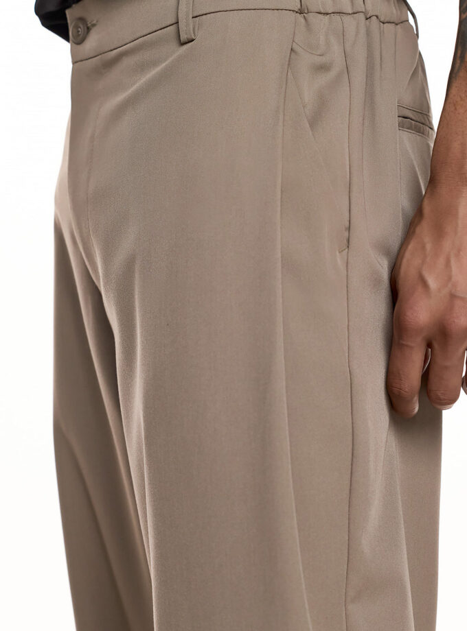 STRAIGHT - LEG PANTS - BEIGE