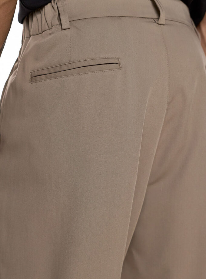 STRAIGHT - LEG PANTS - BEIGE