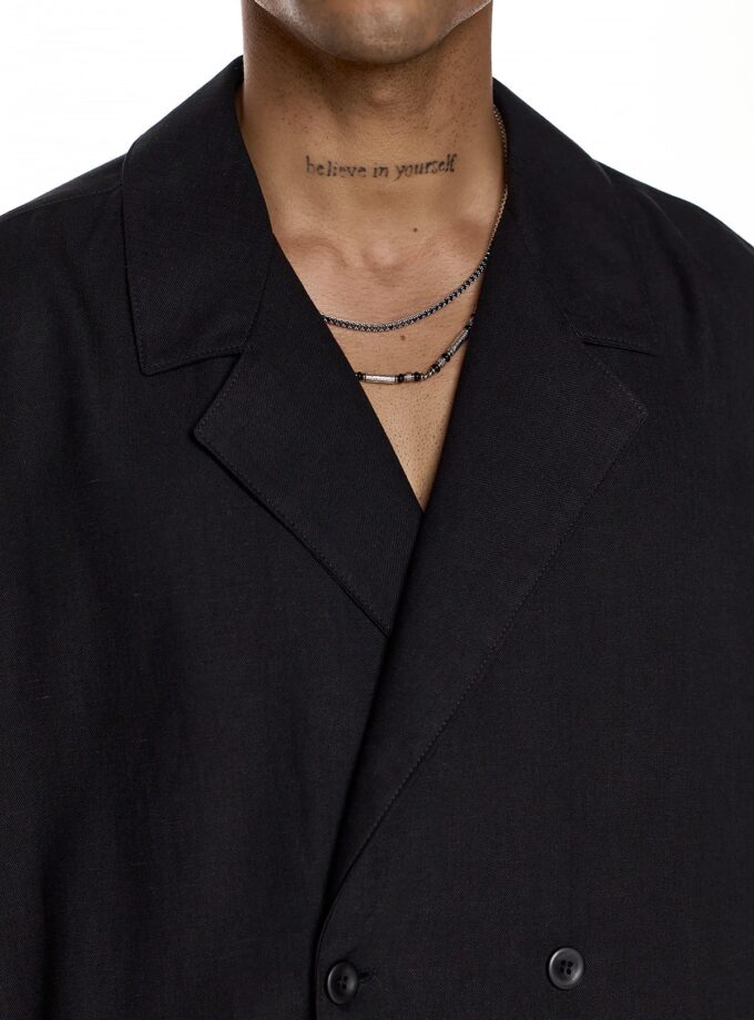 DOUBLE - BREASTED SHORT-SLEEVE SHIRT