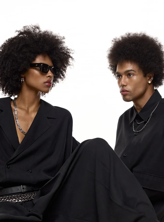 DOUBLE - BREASTED SHORT-SLEEVE SHIRT