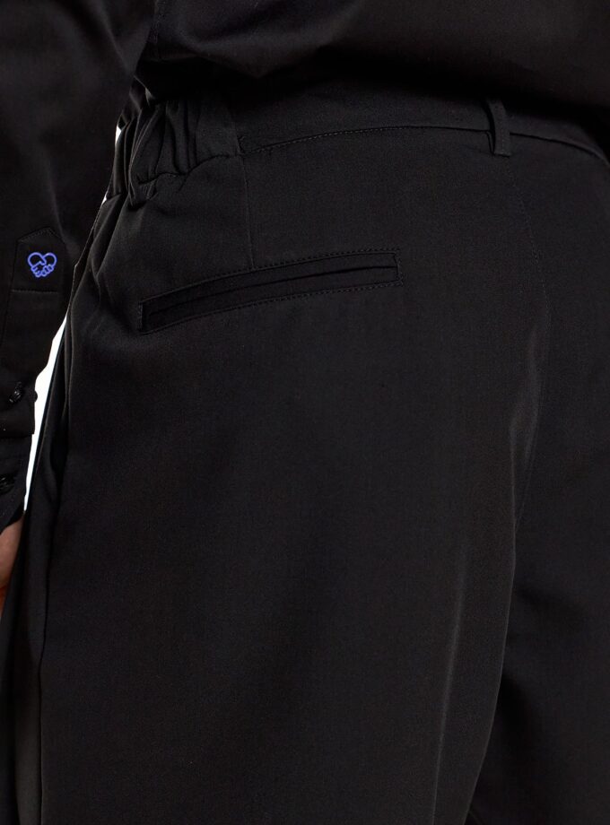 STRAIGHT-LEG PANTS - BLACK