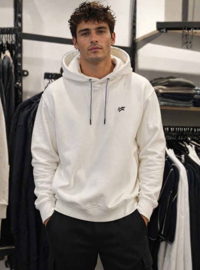 HOODIE SWEATSHIRT - WHITE