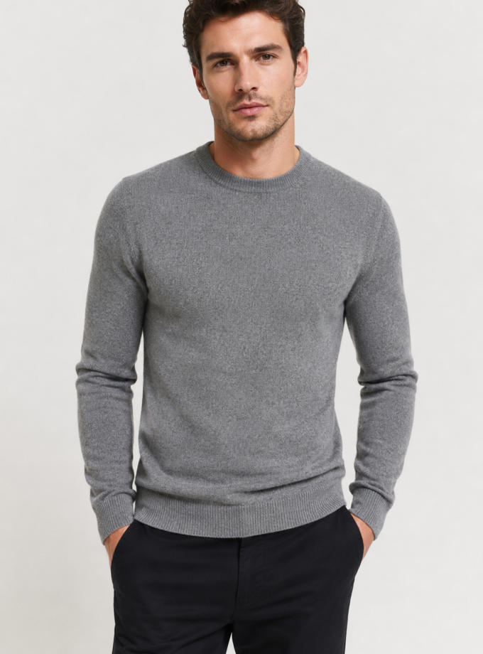 KNIT  SWEATER - CHARCOAL