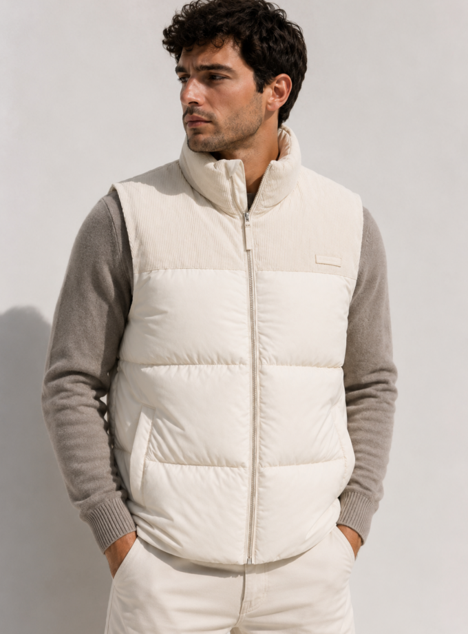 PUFFER VEST - ECRU
