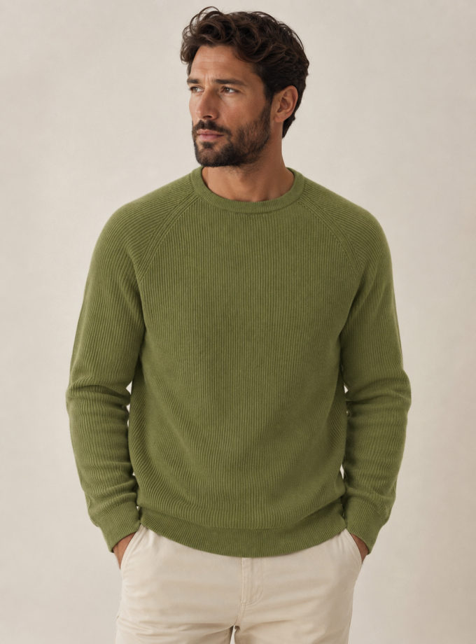 KNIT SWEATER  - GREEN
