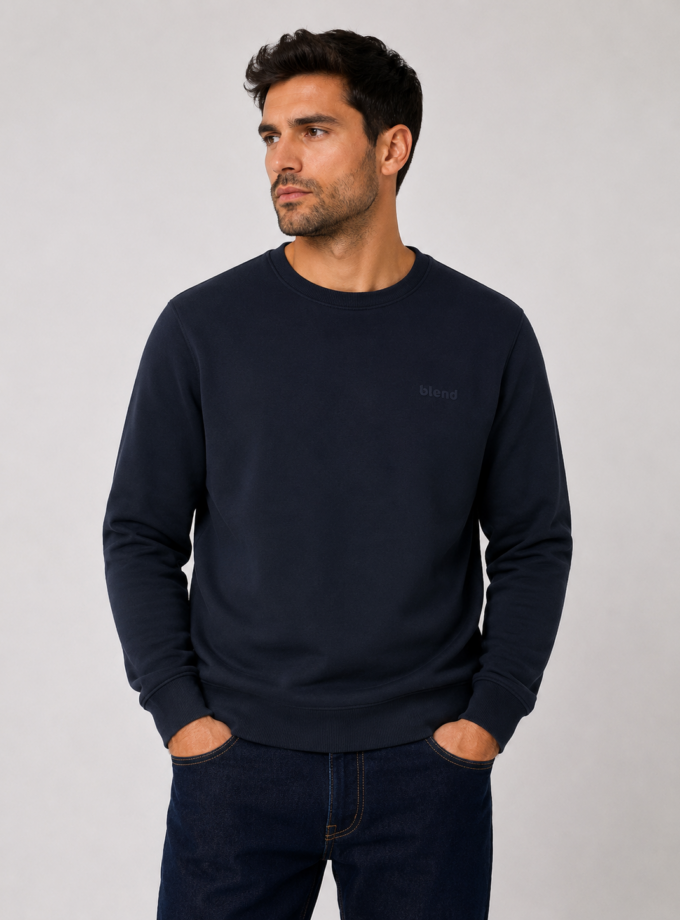 CREWNECK SWEATSHIRT - DARK BLUE