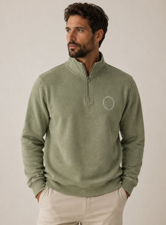 HALP - ZIP SWEATSHIRT  - KHAKI