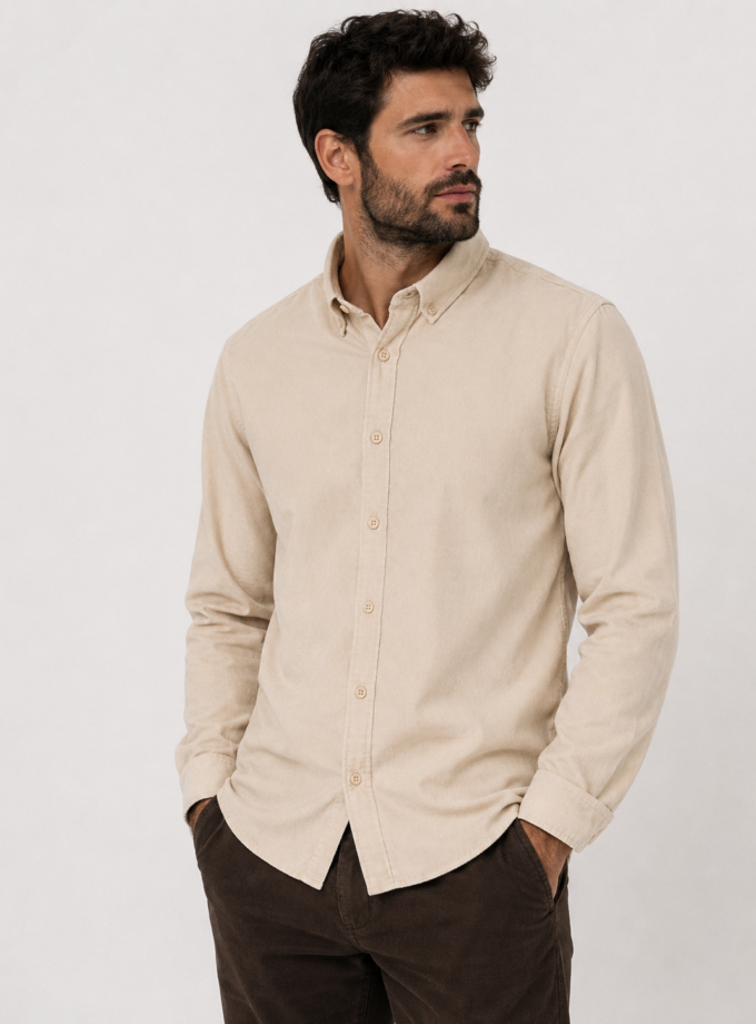 CORDUROY SHIRT - ECRU