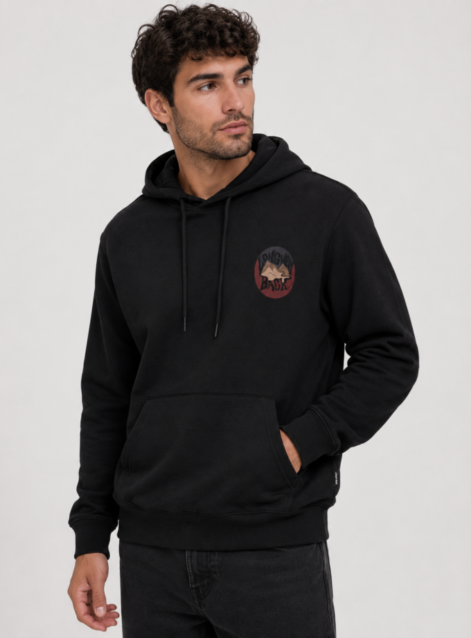 HOODIE SWEATSHIRT -  OFF BLACK