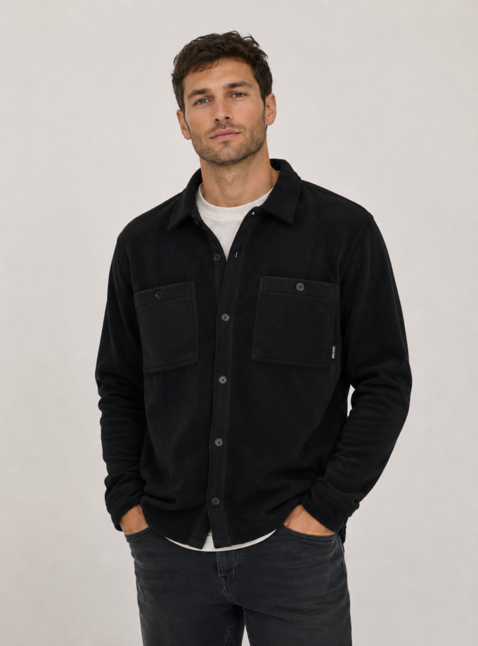 FLEECE SHIRT - BLACK