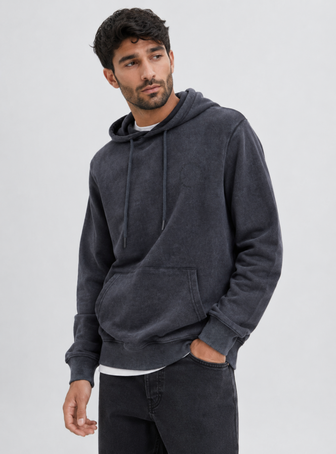 HOODIE SWEATSHIRT -  OFF  BLACK