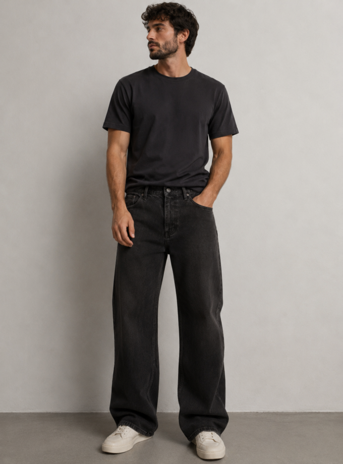 DENIM  LOOSE FIT  - OFF BLACK