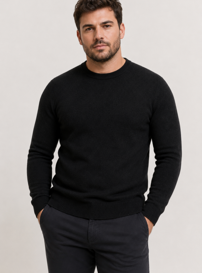 KNIT  SWEATER - BLACK
