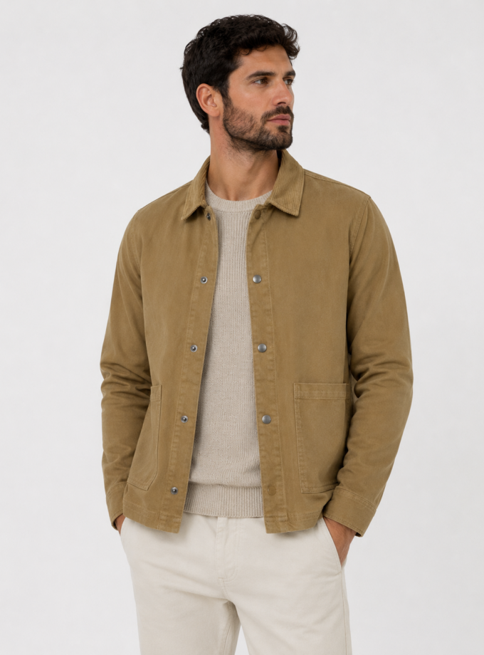 JACKET OVERSHIRT - BROWN
