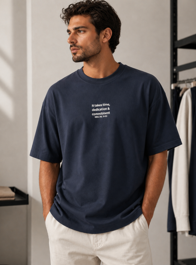 T - SHIRT  - DARK BLUE