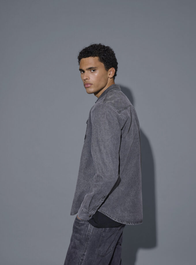 DENIM SHIRT - GREY