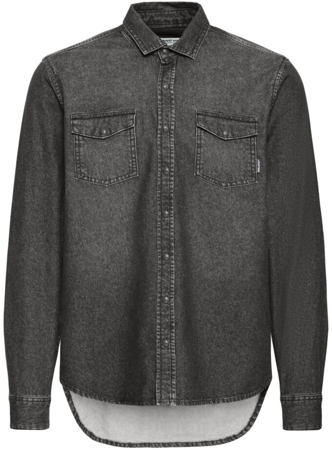 DENIM SHIRT - GREY
