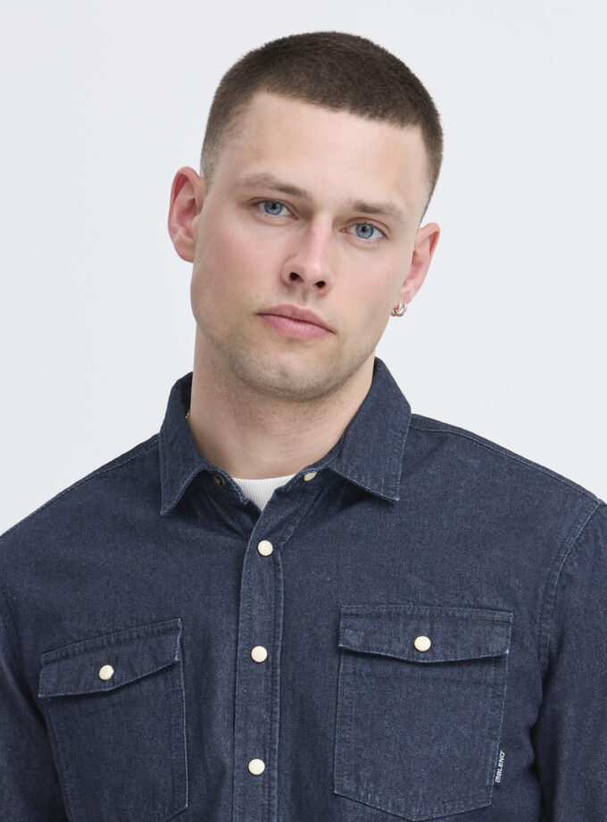 DENIM SHIRT - DARK BLUE