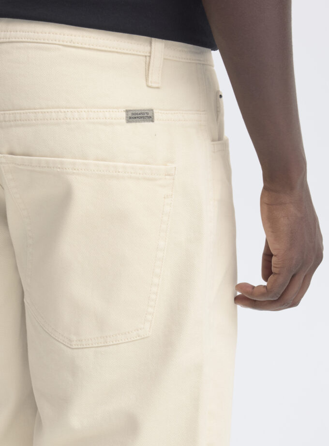 DENIM SHORTS LOOSE FIT - ECRU