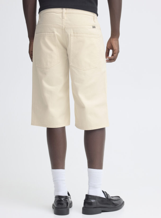 DENIM SHORTS LOOSE FIT - ECRU