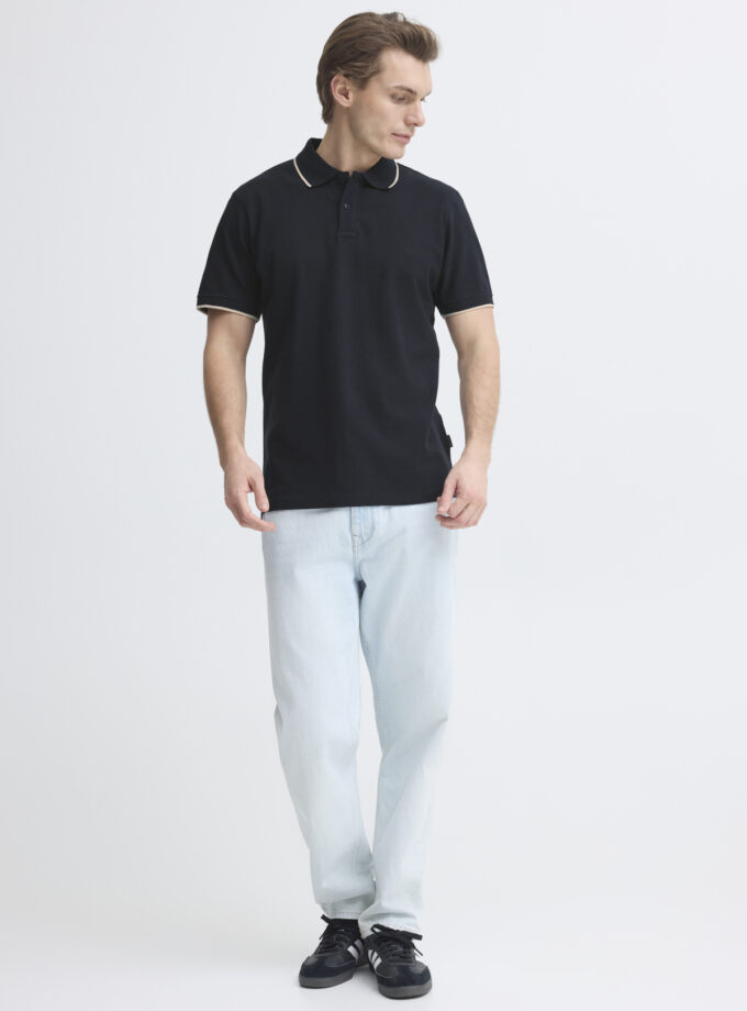 SHORT-SLEEVE POLO SHIRT - OFF BLACK