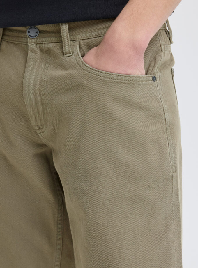 DENIM SHORTS - KHAKI