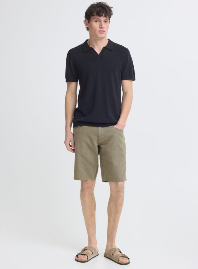 DENIM SHORTS - KHAKI